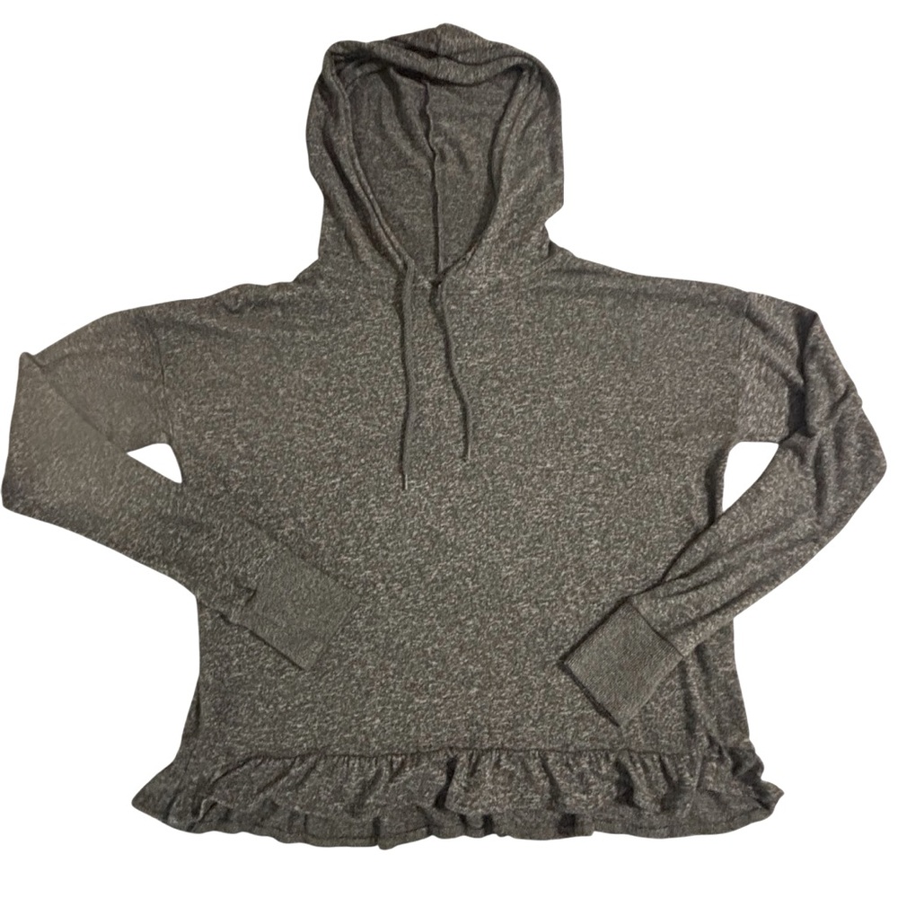 Live Love Dream Hooded Ruffled Top Size S